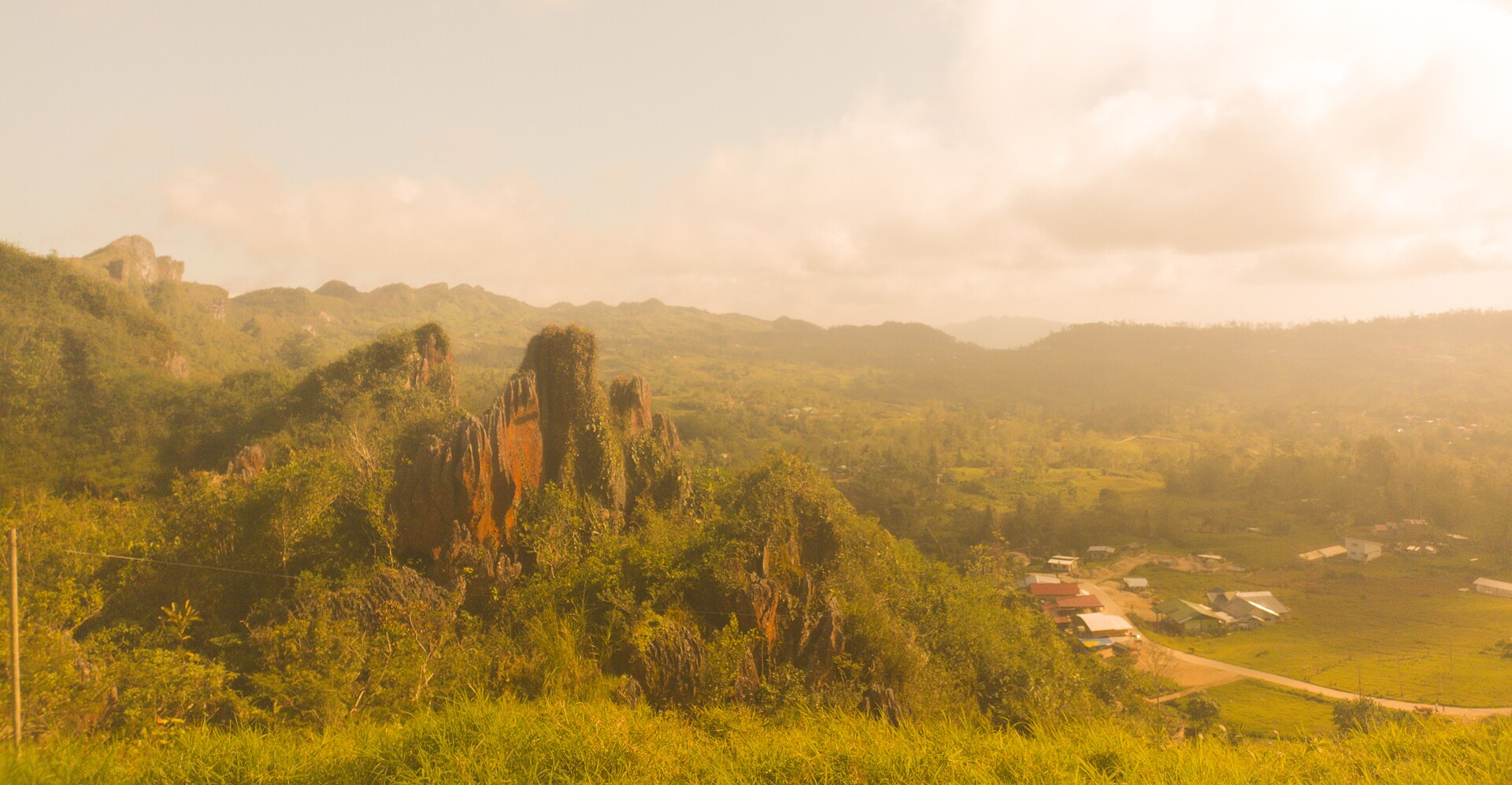 The limestone hills around Osmeña Peak in southern Cebu.